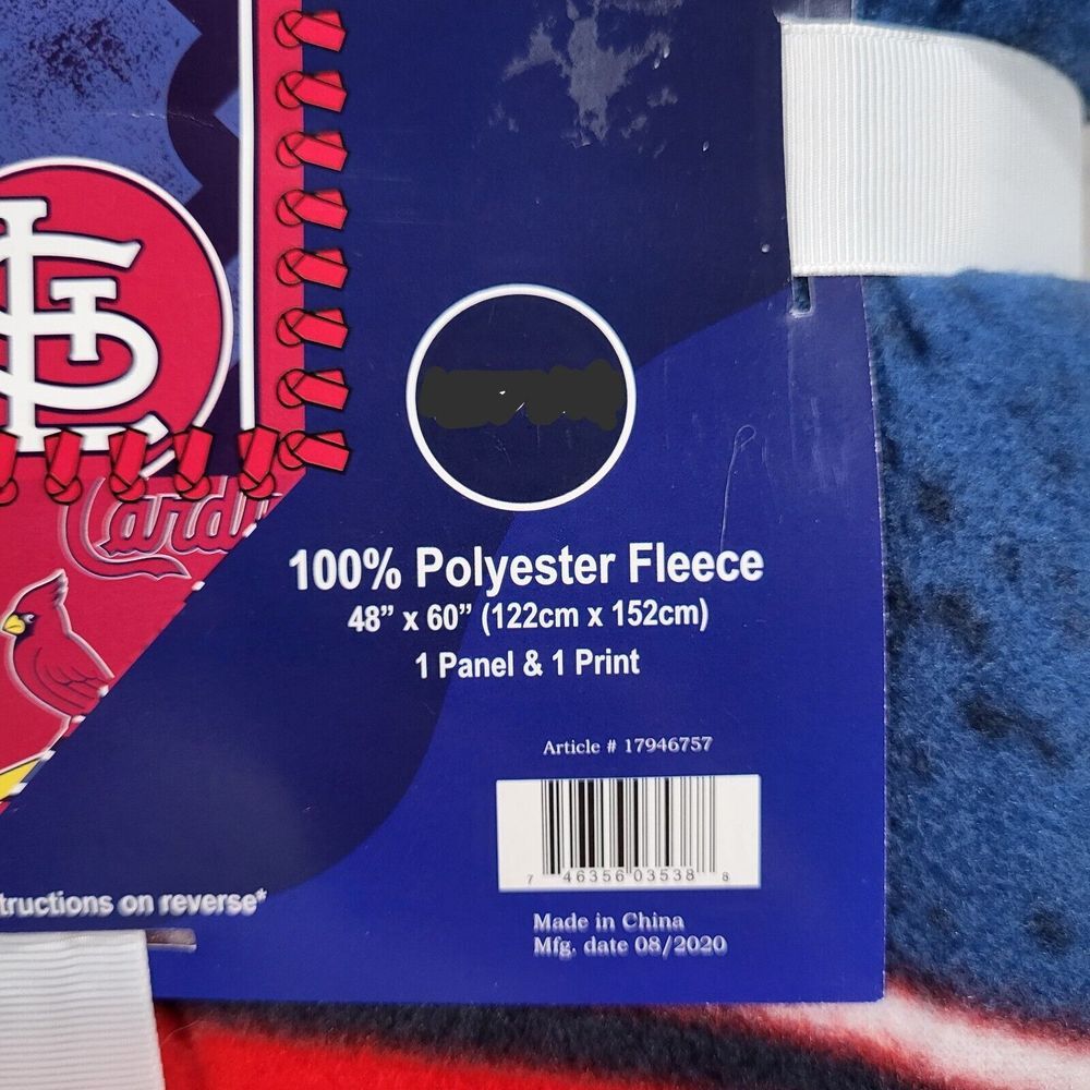St. Louis Cardinals No Sew Throw Kit 100% Polyester Fleece Blanket 48"x60"‎ - Picture 4 of 5